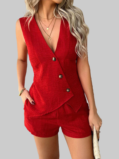 Elegante Dames Set met Mouwloze Top en Korte Broek | Stijlvol & Comfortabel