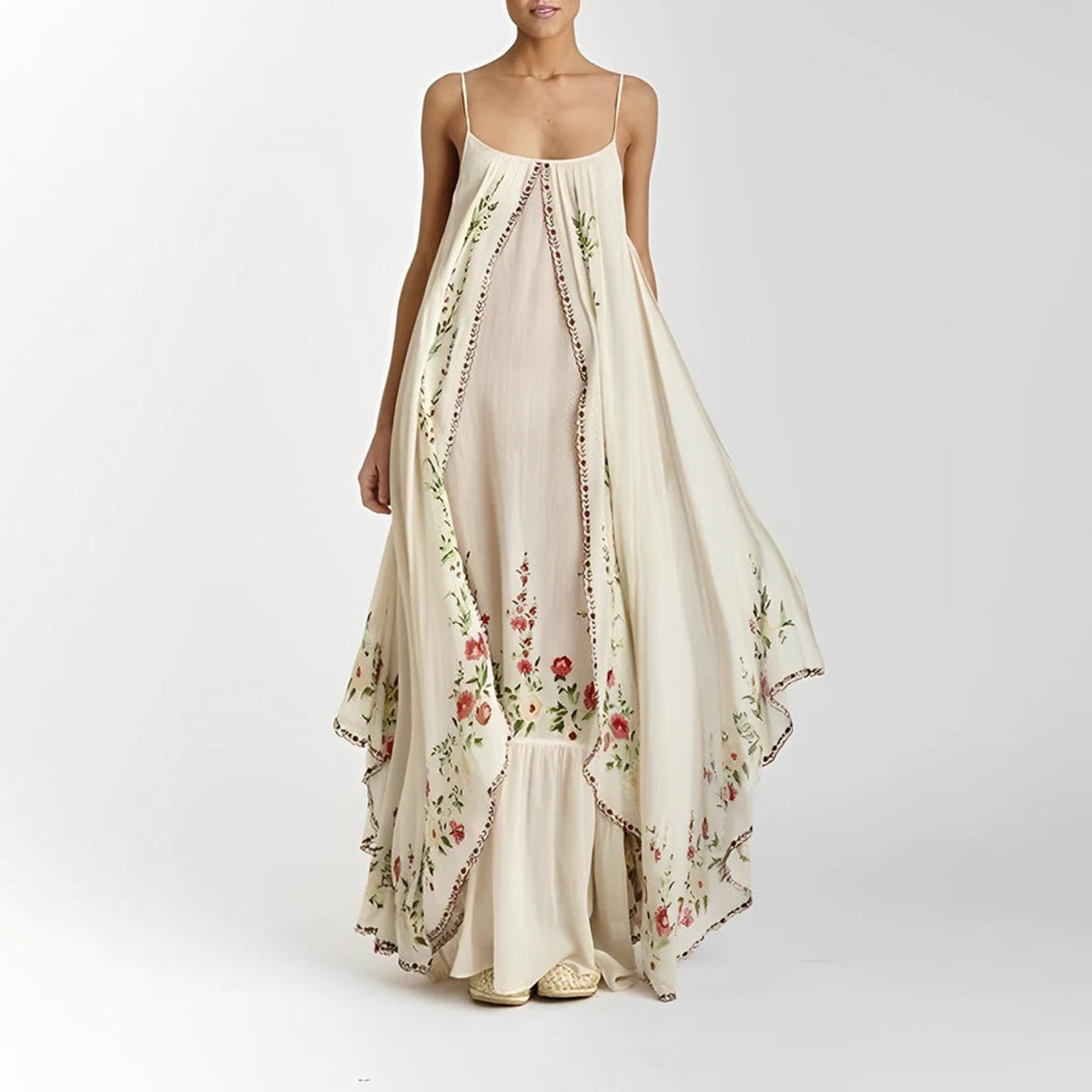 Serena – Gelaagde Maxi Zomerjurk | Elegant, Comfortabel & Luchtig