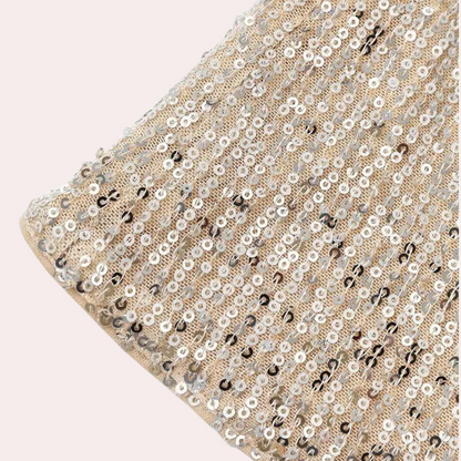 Giulia | Glitter Damestop | Elegante Mouwloze Top met Comfortabele Pasvorm