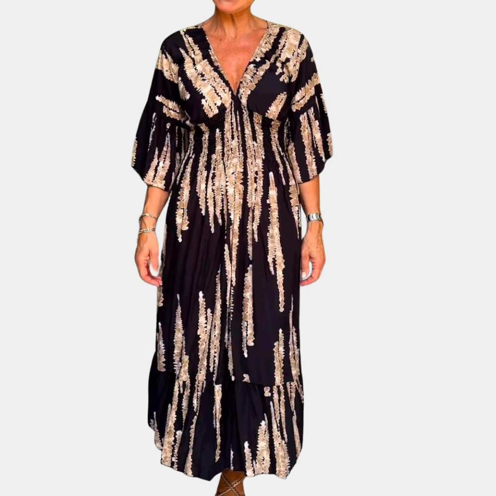 Alessia – Casual Midi Kaftan Jurk | Elegantie & Comfort voor de Zomer