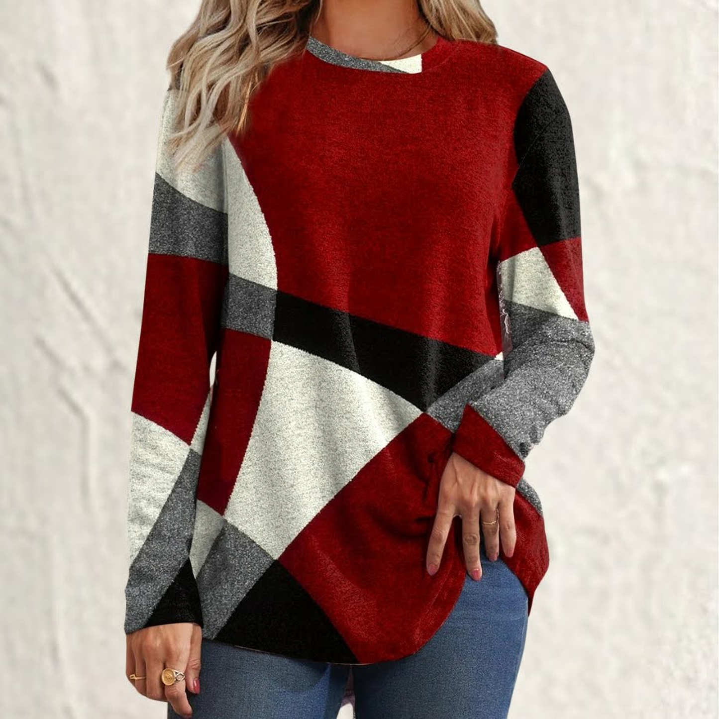 Nova – Dames Kleurblok Trui | Modern, Stijlvol & Comfortabel