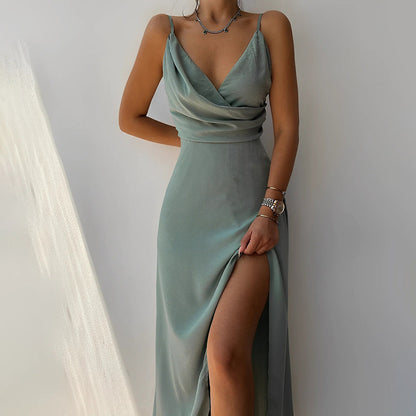 Alessia – Elegante Maxi Jurk met Hoge Split voor Dames | Stijlvol & Comfortabel