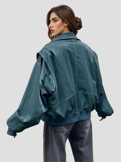 Giovanna – Oversized Leren Damesjas | Stoer & Tijdloos
