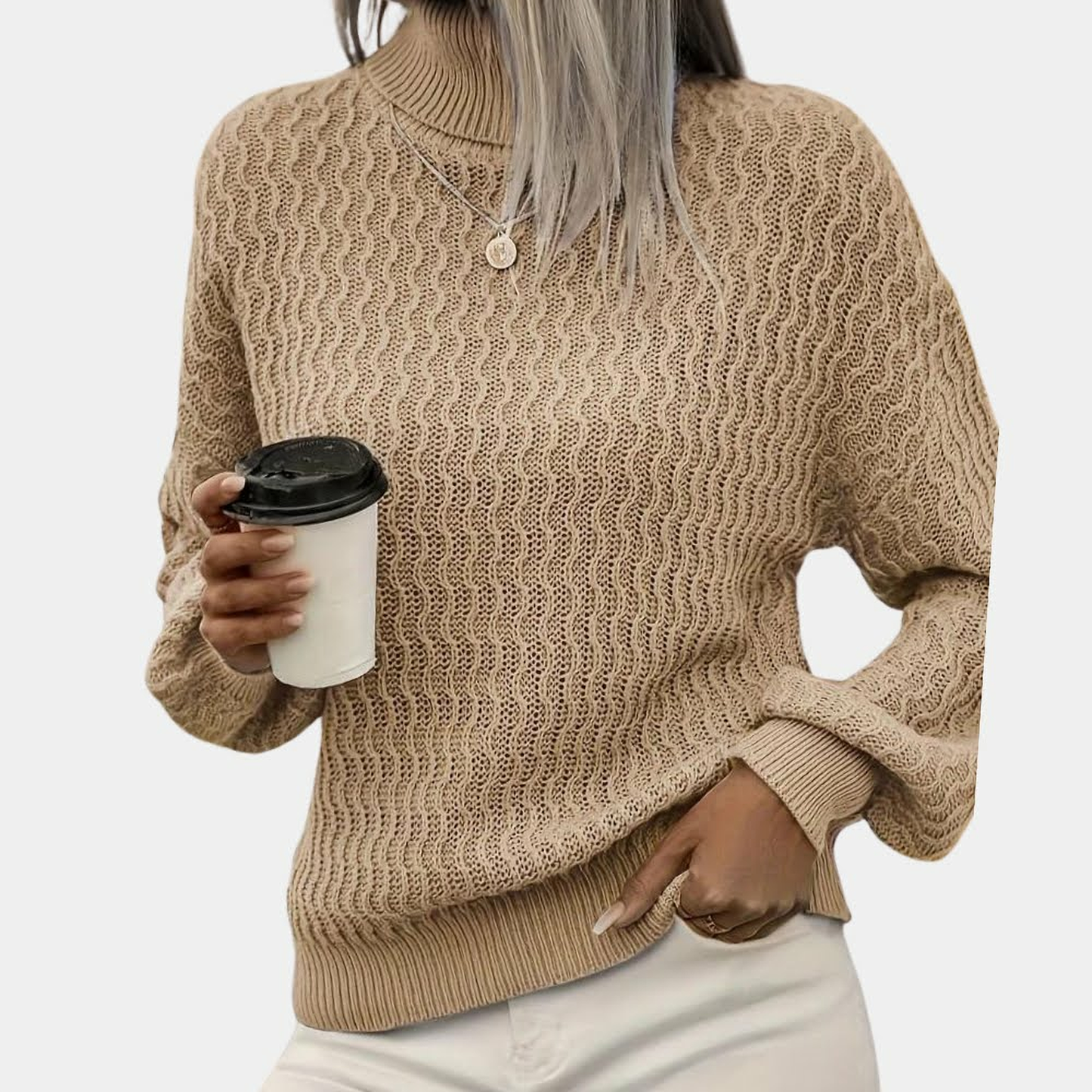 Clara – Luchtige Coltrui voor Dames | Tijdloos Comfort & Elegant