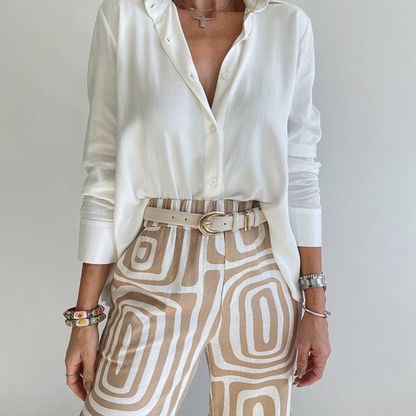 Élodie – Zomerse Dames Set | Luchtige Blouse & Stijlvolle Korte Broek