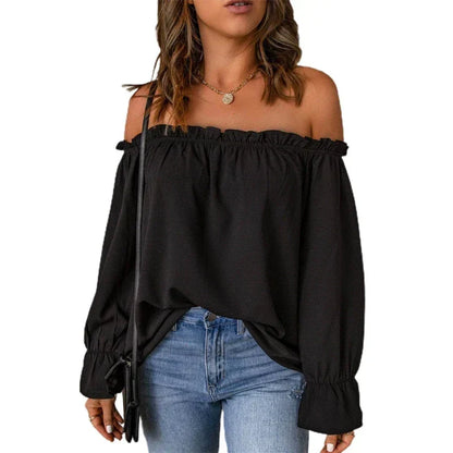 Sofia | Off-Shoulder Top voor Dames met Lange Mouwen | Trendy & Vrouwelijke Stijl