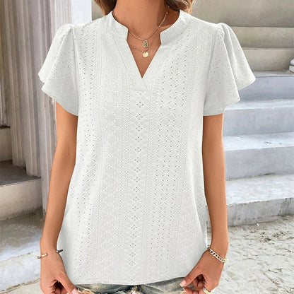 Valeria | Dames Zomerse V-Hals Top | Licht & Stijlvol
