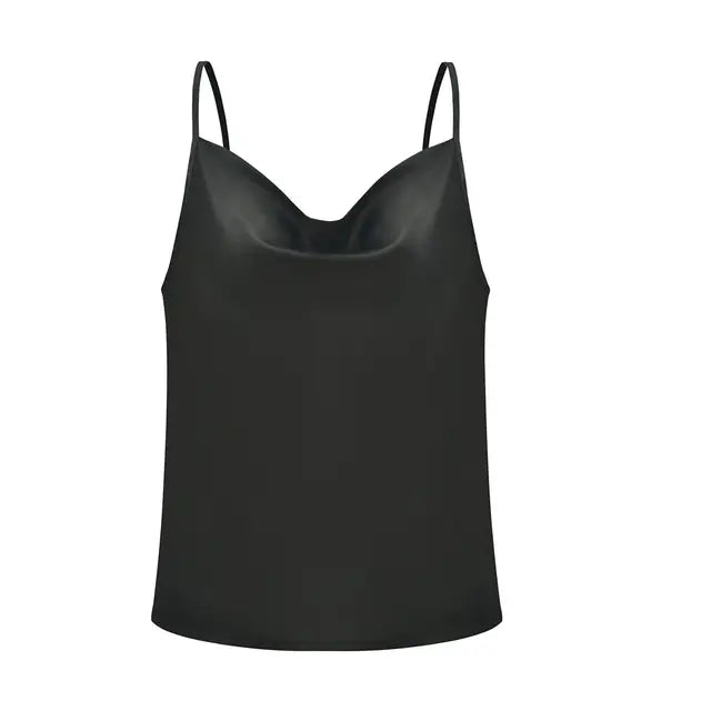 Isabella | Satijnen Spaghetti Top voor Dames | Elegante Drapeer Top met Luxe Afwerking