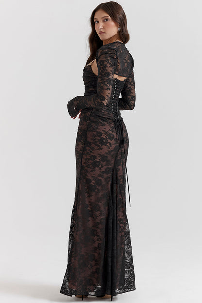 Valentina – Maxi Jurk met Kanten Corset voor Dames | Elegant & Stijlvol