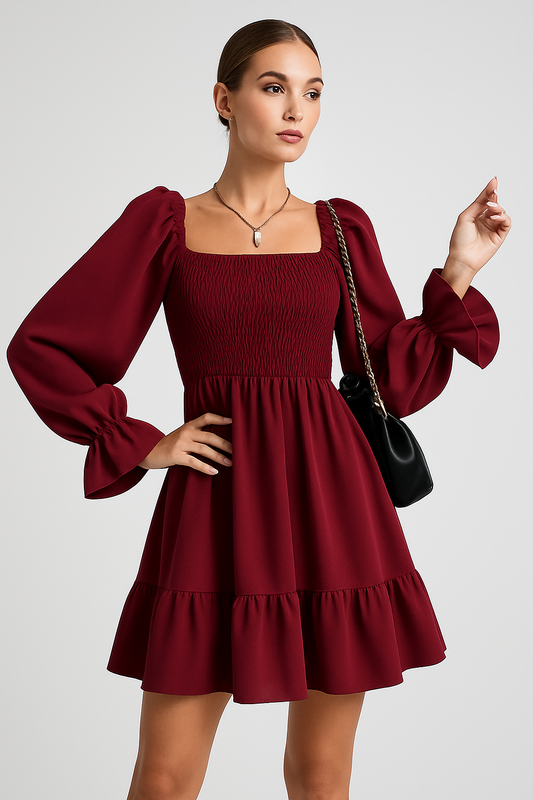 Serafina – Elegante Zomerjurk met Ruches | Luchtige & Stijlvolle Damesjurk