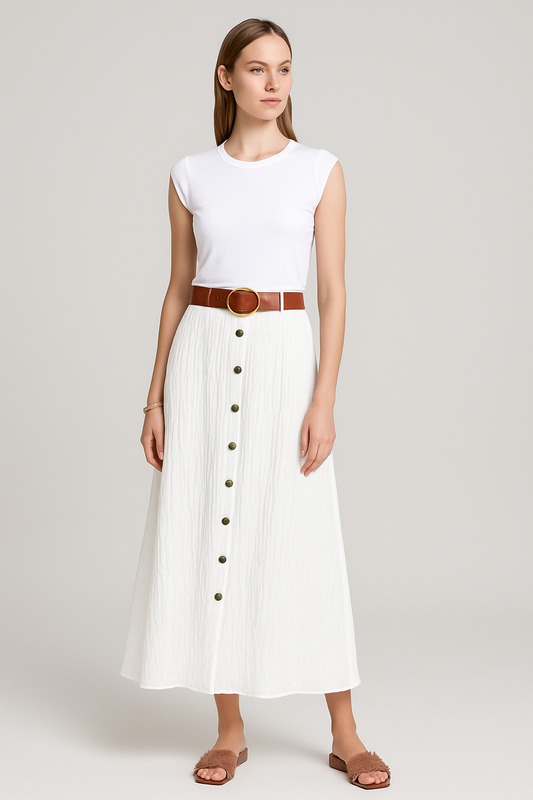 Isabella | Tijdloze Monochrome Maxi Rok